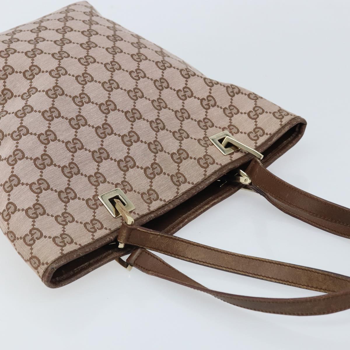 GUCCI GG Canvas Tote Bag Pink Gold 002 1099 Auth ep13494