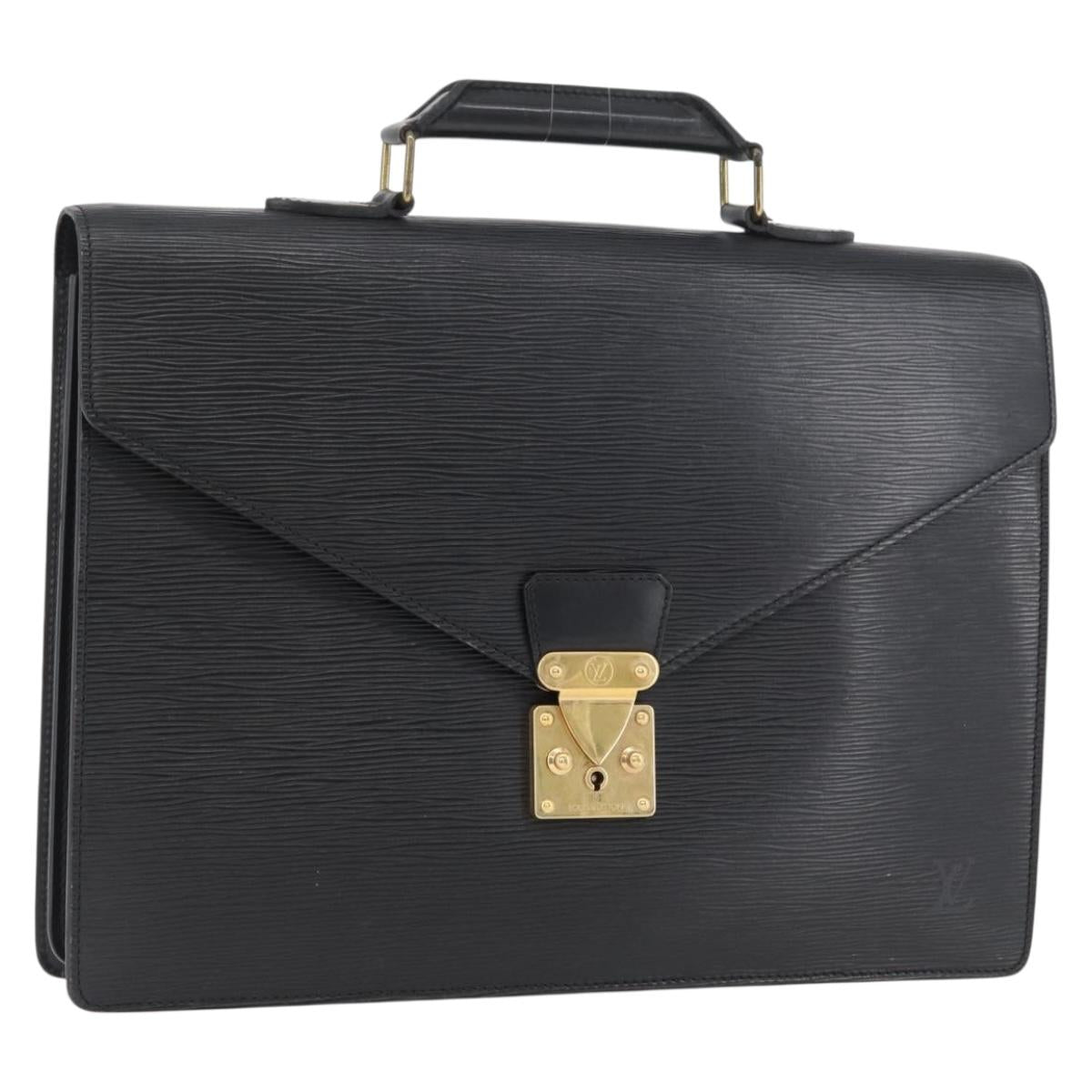 LOUIS VUITTON Epi Serviette Conseiller Briefcase Black M54422 LV Auth ep13510
