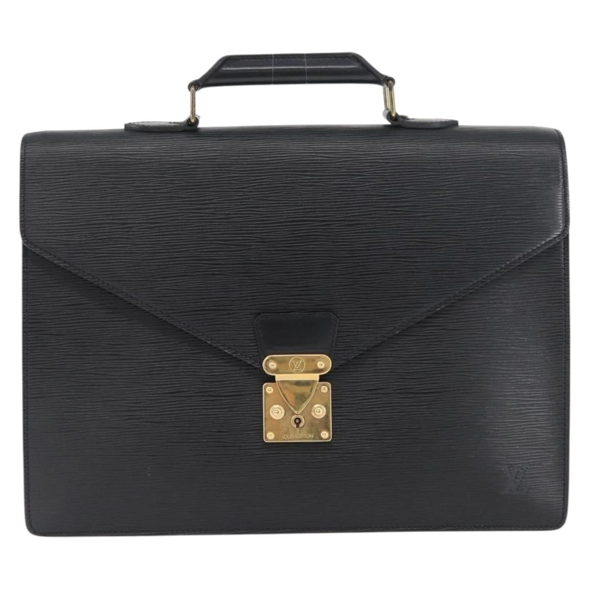 LOUIS VUITTON Epi Serviette Conseiller Briefcase Black M54422 LV Auth ep13510