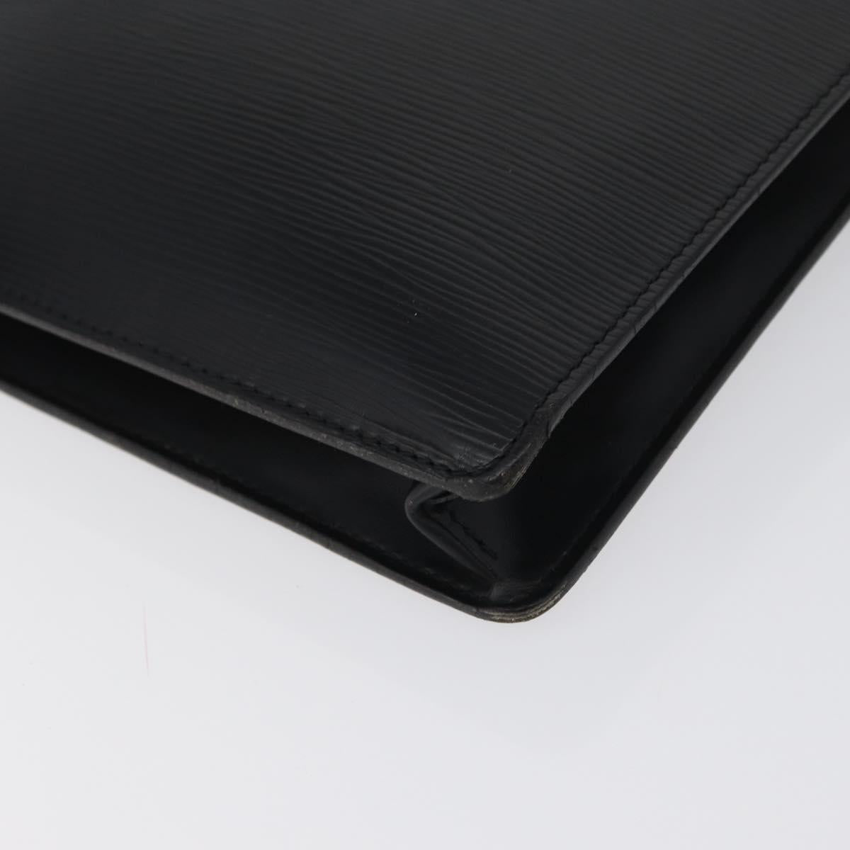 LOUIS VUITTON Epi Porte Documents・Senatur Briefcase Black M54452 Auth ep13511