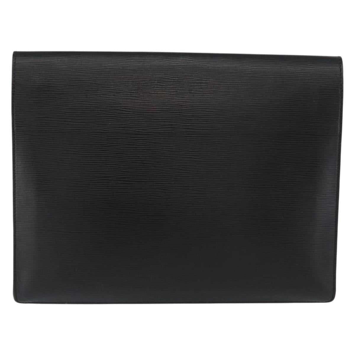 LOUIS VUITTON Epi Porte Documents・Senatur Briefcase Black M54452 Auth ep13511