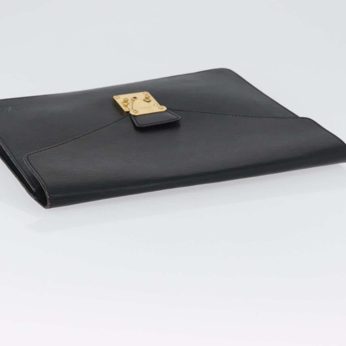 LOUIS VUITTON Epi Porte Documents・Senatur Briefcase Black M54452 Auth ep13511
