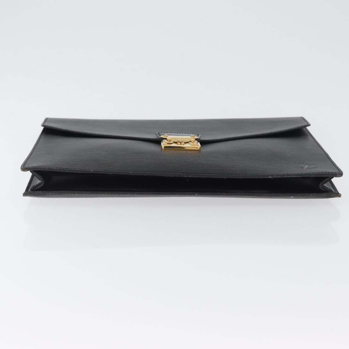 LOUIS VUITTON Epi Porte Documents・Senatur Briefcase Black M54452 Auth ep13511
