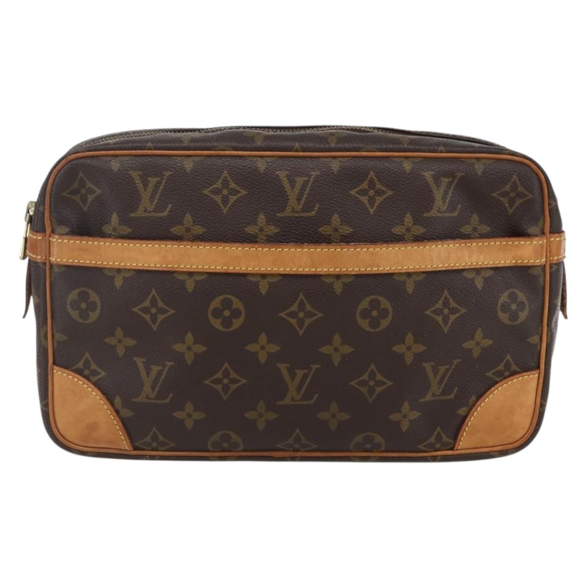 LOUIS VUITTON Monogram Compiegne 28 Clutch Bag M51845 LV Auth ep13521
