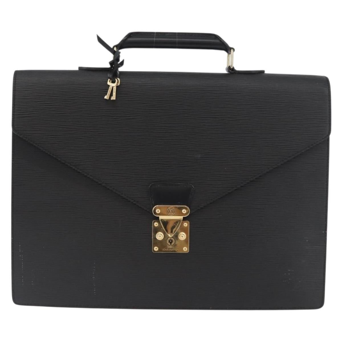 LOUIS VUITTON Epi Serviette Conseiller Briefcase Black M54422 LV Auth ep13531