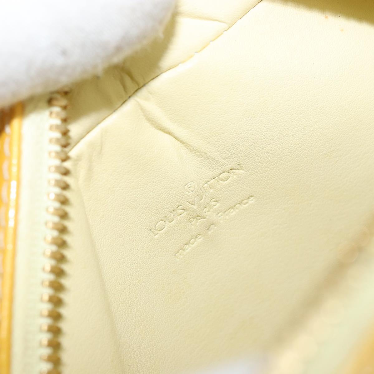 LOUIS VUITTON Monogram Vernis Wooster Bag Lime Yellow M91075 LV Auth ep13543