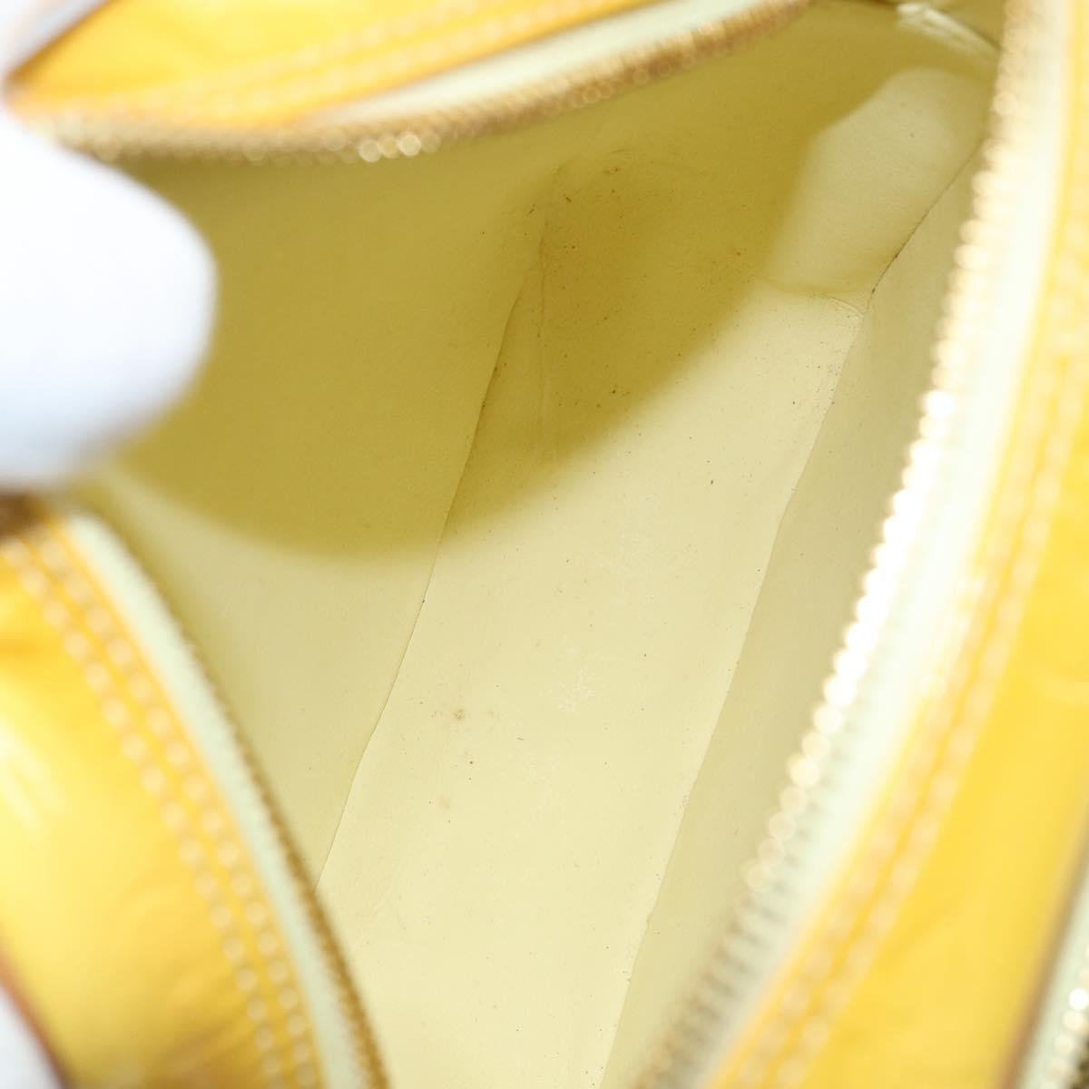 LOUIS VUITTON Monogram Vernis Wooster Bag Lime Yellow M91075 LV Auth ep13543
