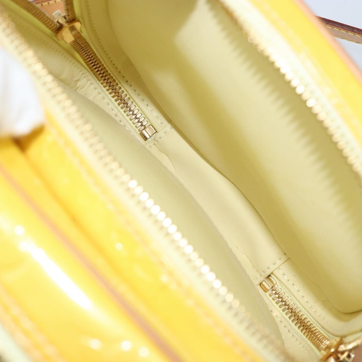 LOUIS VUITTON Monogram Vernis Wooster Bag Lime Yellow M91075 LV Auth ep13543