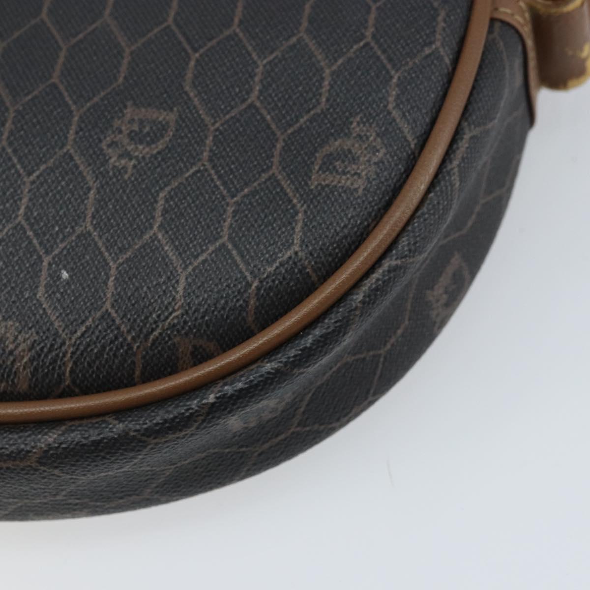 Christian Dior Honeycomb Canvas Shoulder Bag PVC Black Auth ep13545