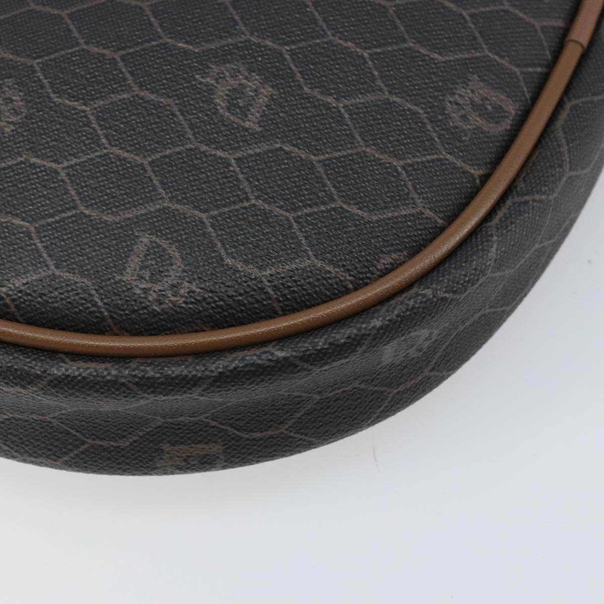 Christian Dior Honeycomb Canvas Shoulder Bag PVC Black Auth ep13545