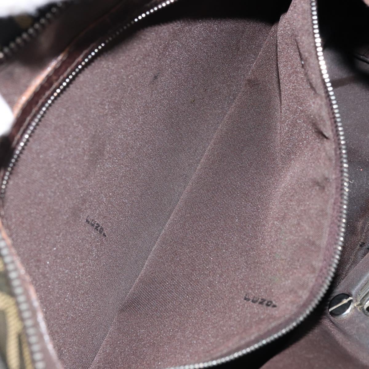 FENDI Zucca Canvas Tote Bag Brown Black Auth ep13557