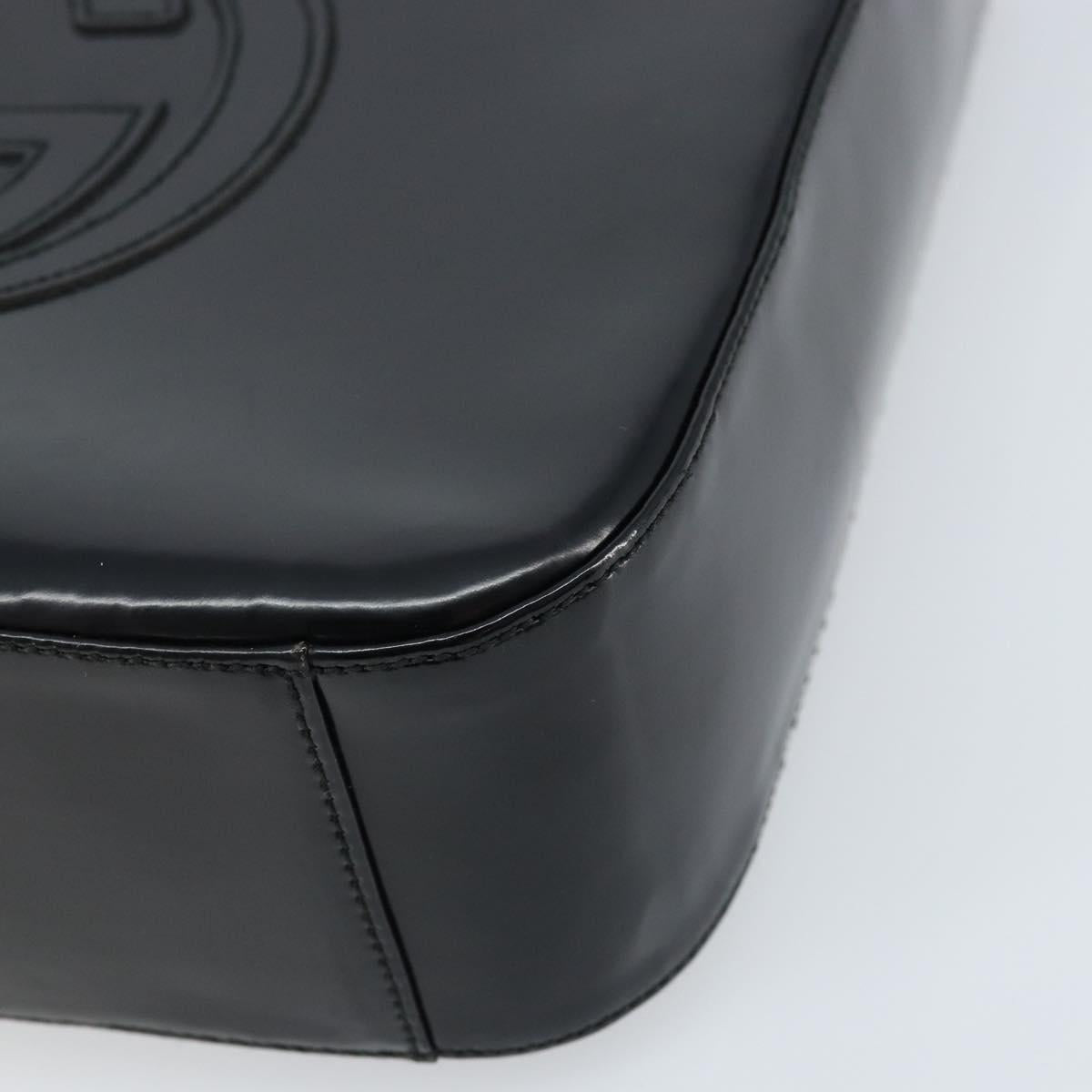 GUCCI Shoulder Bag Patent leather Black Silver 000 1186 0506 Auth ep13558