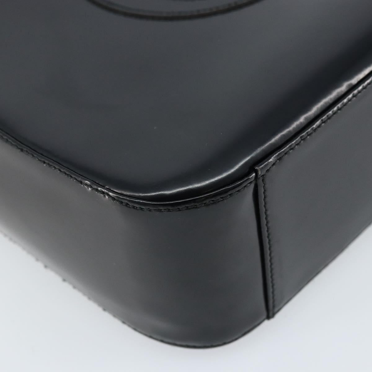 GUCCI Shoulder Bag Patent leather Black Silver 000 1186 0506 Auth ep13558
