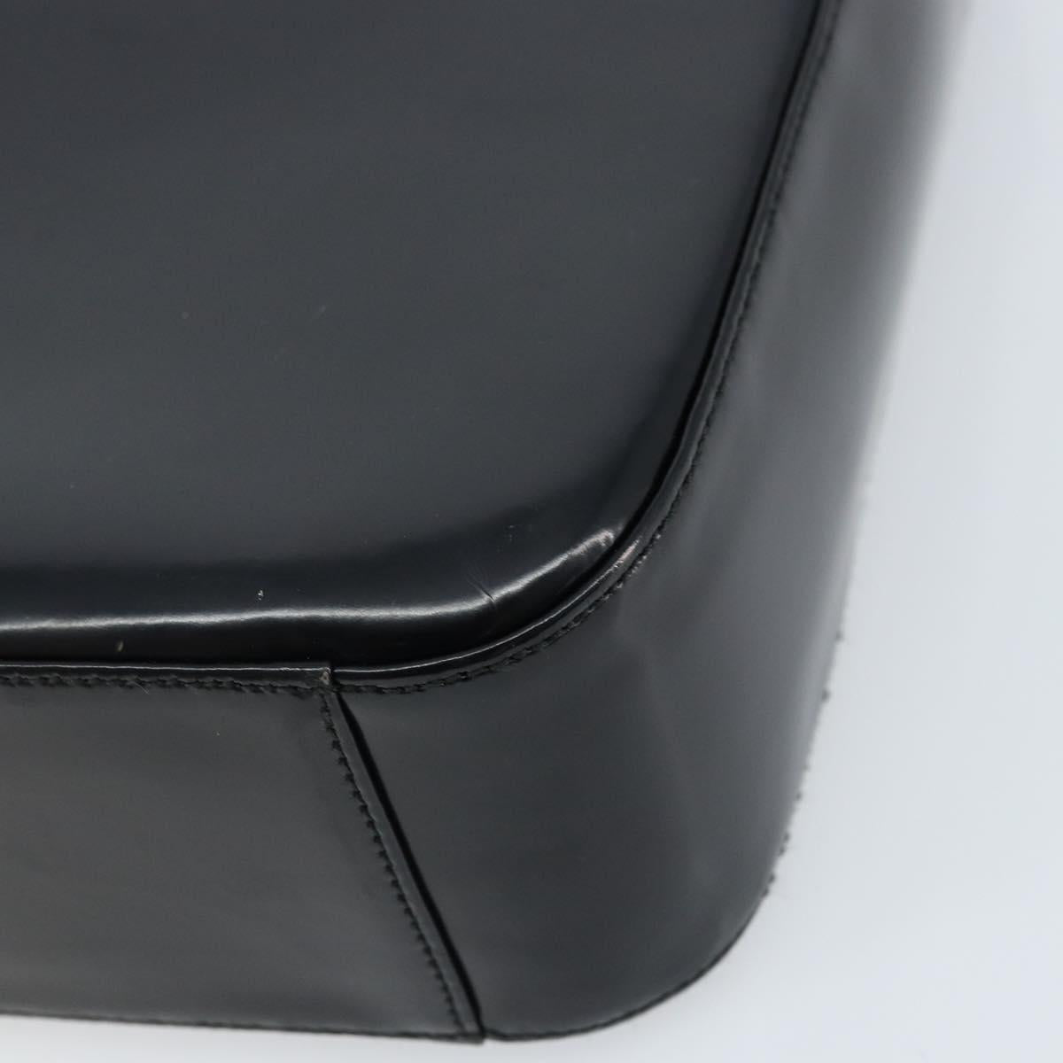 GUCCI Shoulder Bag Patent leather Black Silver 000 1186 0506 Auth ep13558