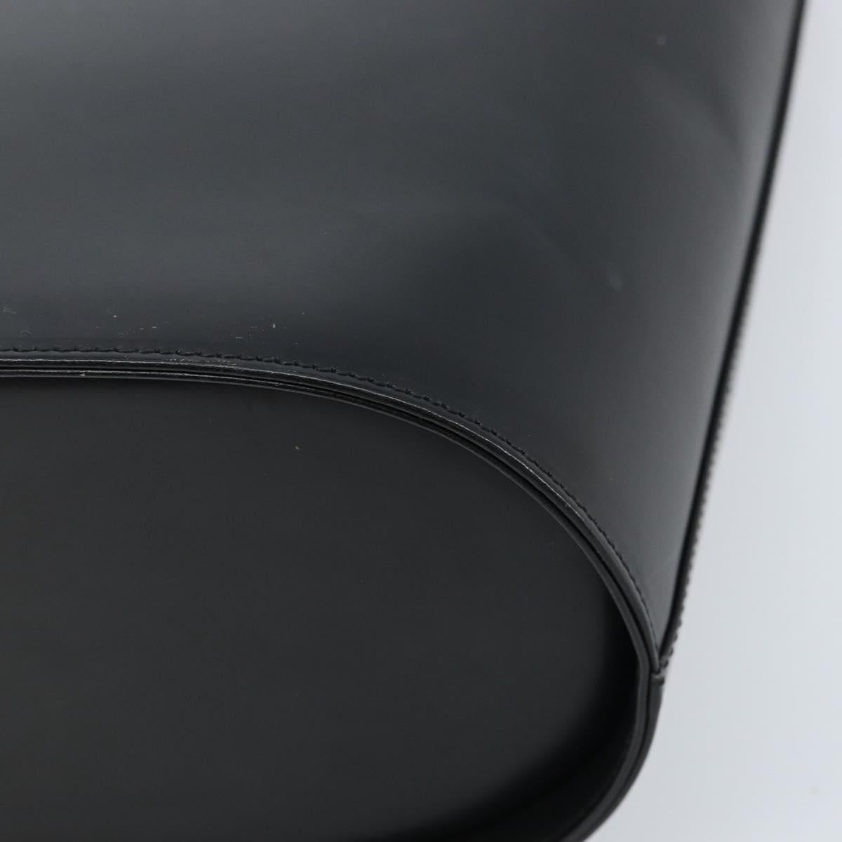 BURBERRY Nova Check Shoulder Bag Leather Black Silver Auth ep13572