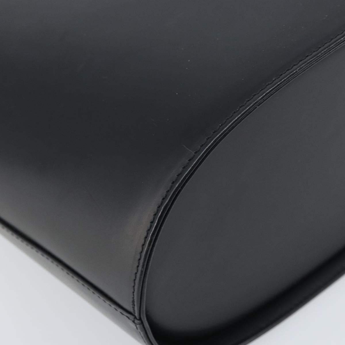 BURBERRY Nova Check Shoulder Bag Leather Black Silver Auth ep13572