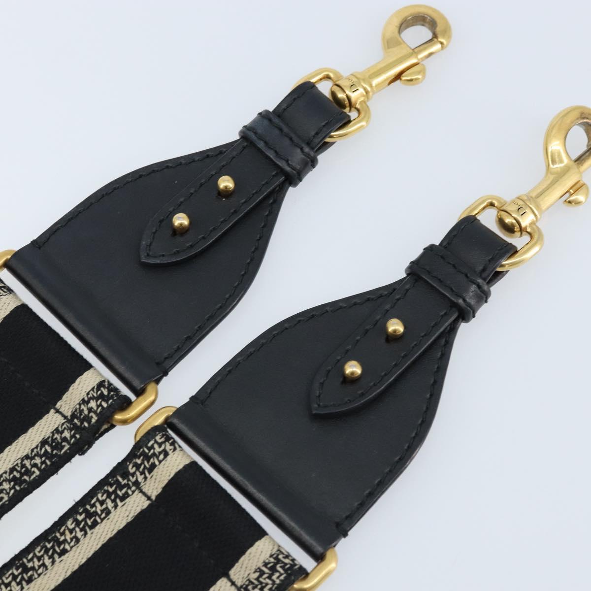 Christian Dior Shoulder Strap Canvas 36.6"" Navy Auth ep13580