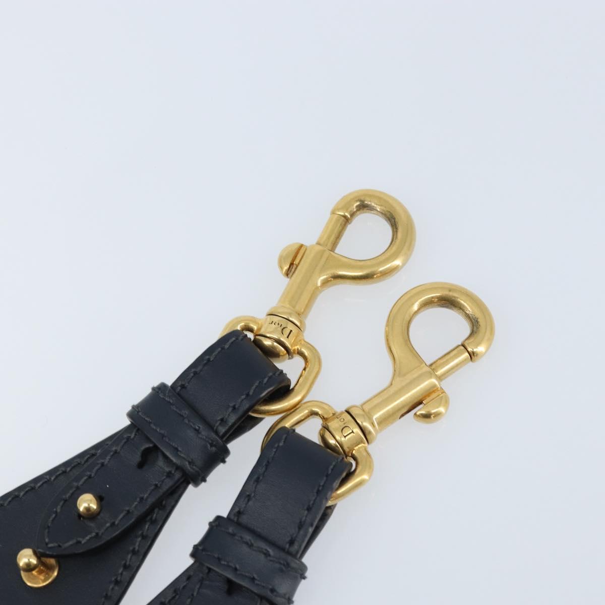Christian Dior Trotter Canvas Shoulder Strap 37.4"" Navy Auth ep13582