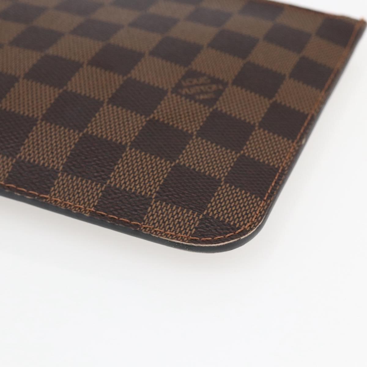 LOUIS VUITTON Damier Ebene Neverfull MM Pouch LV Auth ep13583