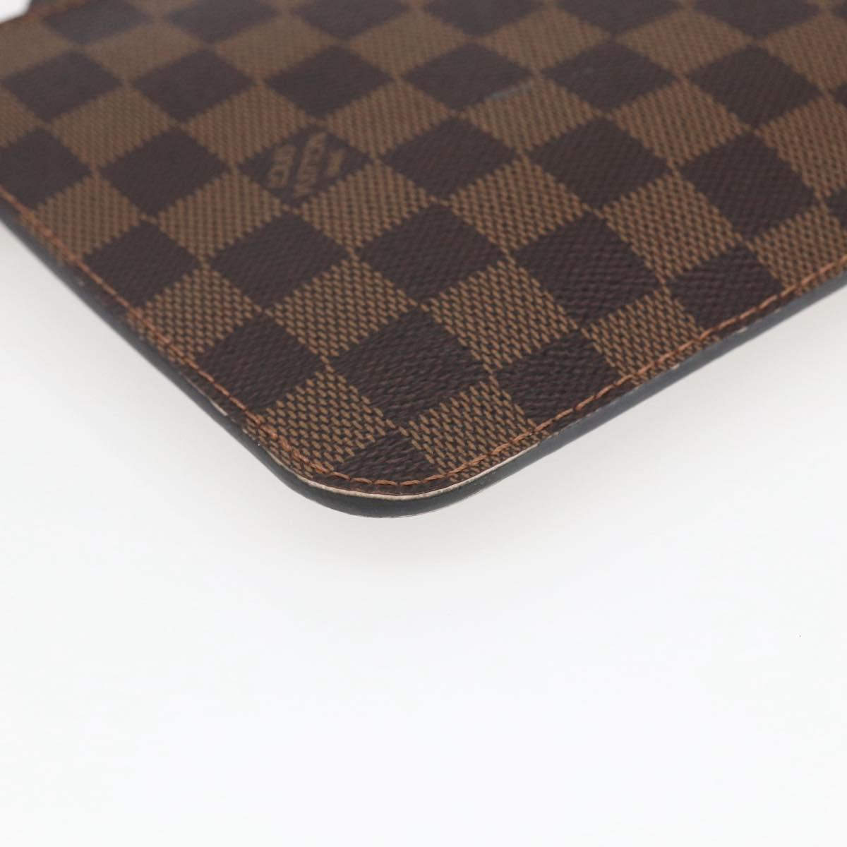 LOUIS VUITTON Damier Ebene Neverfull MM Pouch LV Auth ep13583