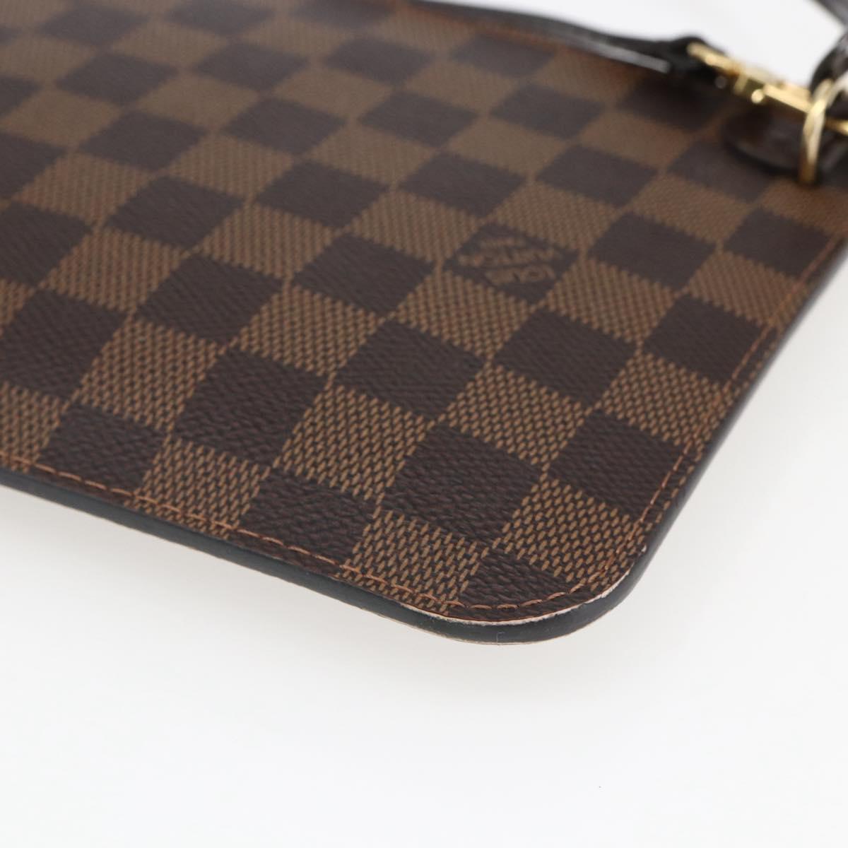 LOUIS VUITTON Damier Ebene Neverfull MM Pouch LV Auth ep13583