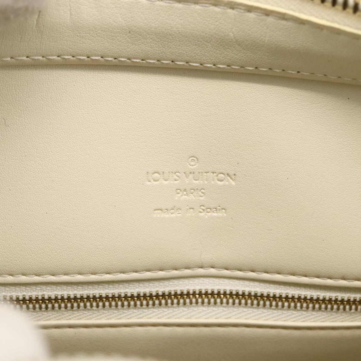 LOUIS VUITTON Monogram Vernis Houston Hand Bag Perle M91342 LV Auth ep13590