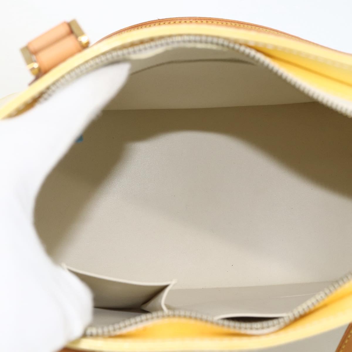 LOUIS VUITTON Monogram Vernis Houston Hand Bag Perle M91342 LV Auth ep13590