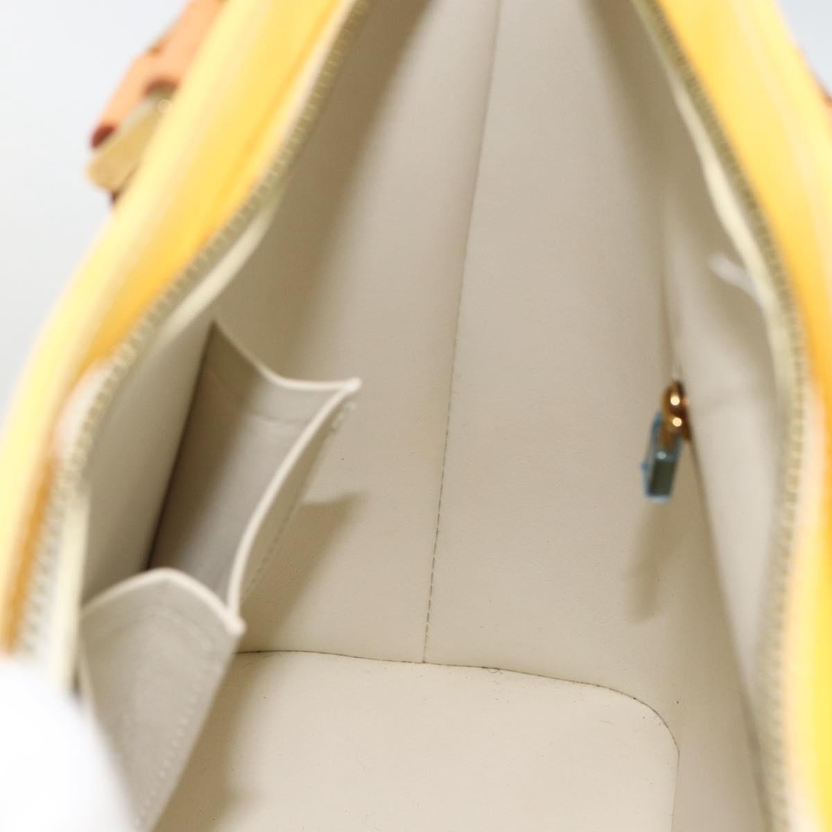LOUIS VUITTON Monogram Vernis Houston Hand Bag Perle M91342 LV Auth ep13590