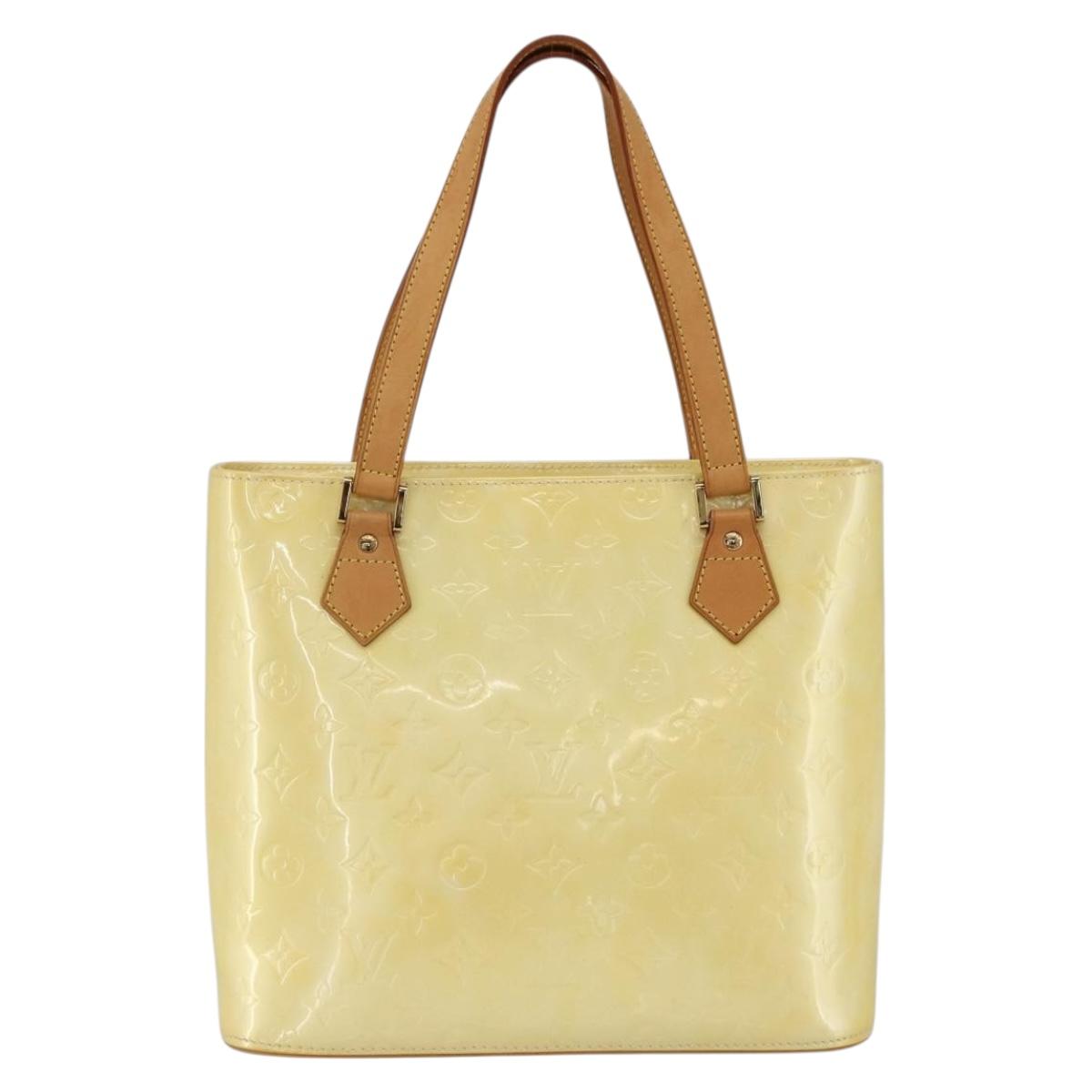 LOUIS VUITTON Monogram Vernis Houston Hand Bag Perle M91342 LV Auth ep13590