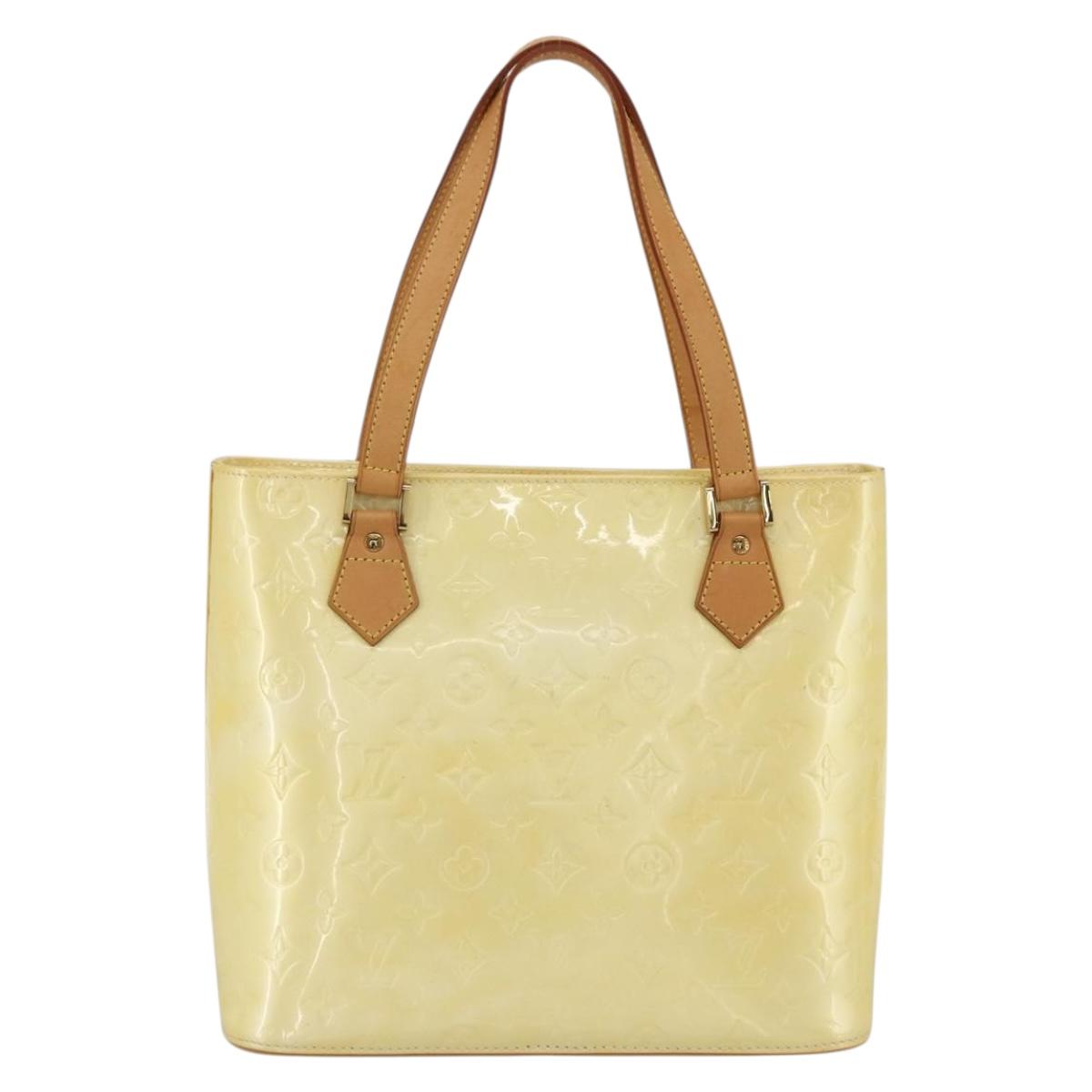 LOUIS VUITTON Monogram Vernis Houston Hand Bag Perle M91342 LV Auth ep13590