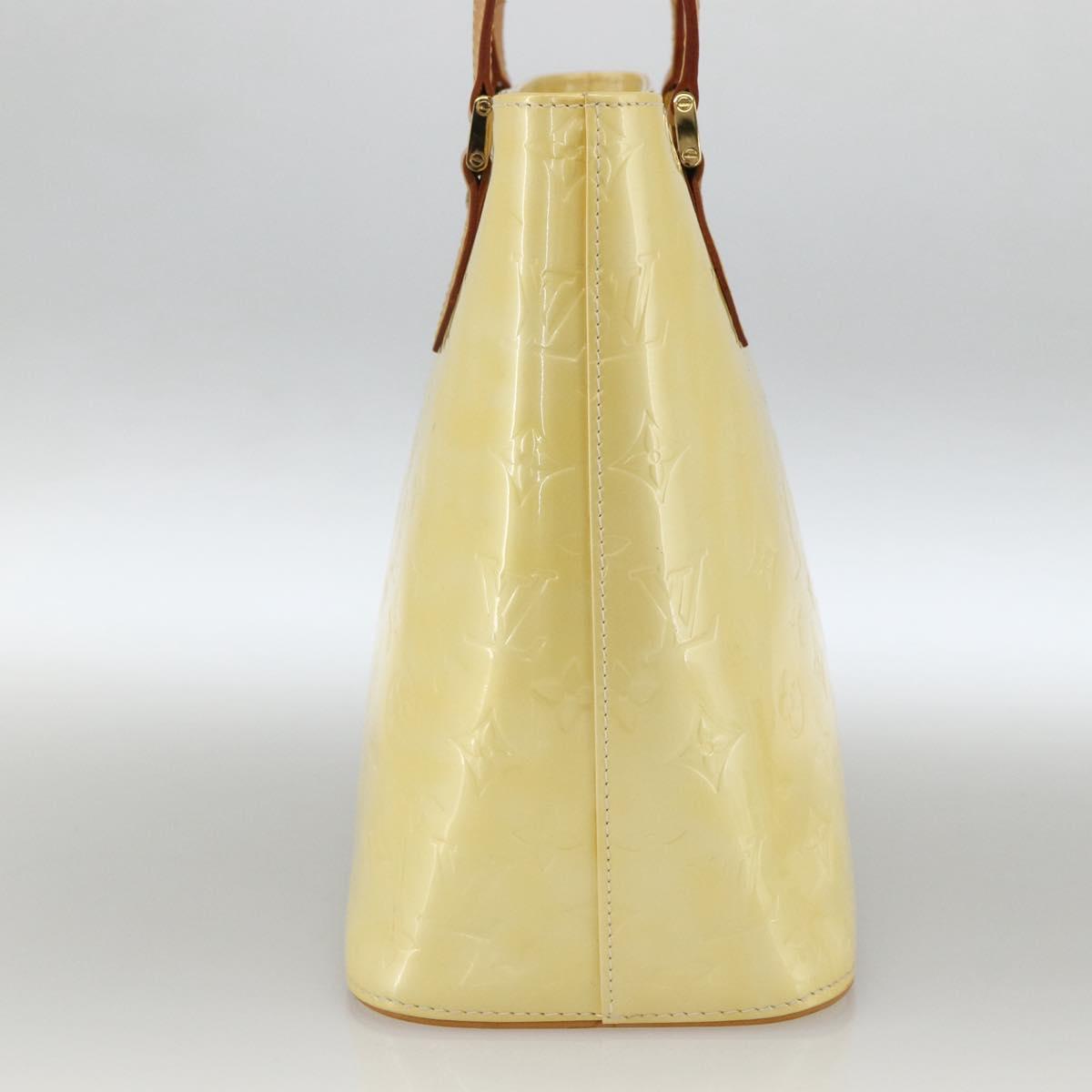 LOUIS VUITTON Monogram Vernis Houston Hand Bag Perle M91342 LV Auth ep13590