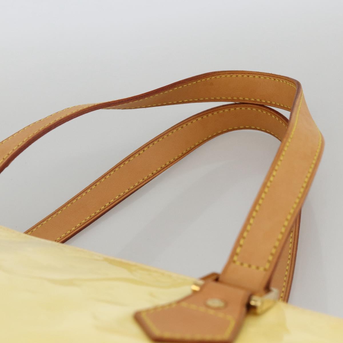 LOUIS VUITTON Monogram Vernis Houston Hand Bag Perle M91342 LV Auth ep13590