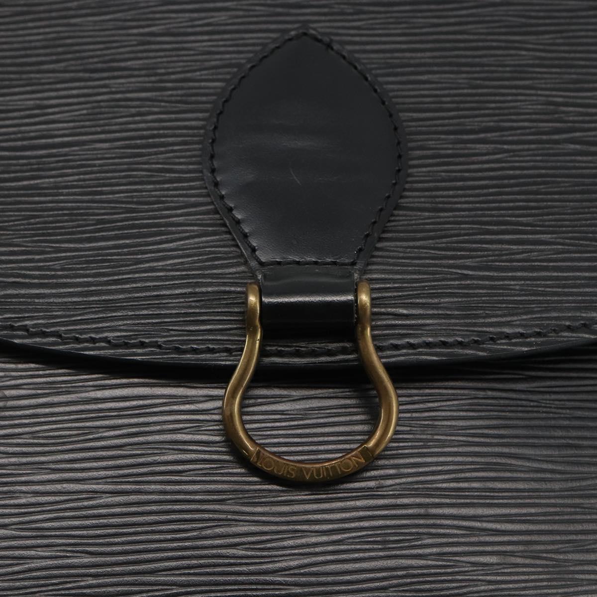LOUIS VUITTON Epi Saint Cloud GM Shoulder Bag Black Noir M52192 LV Auth ep13601