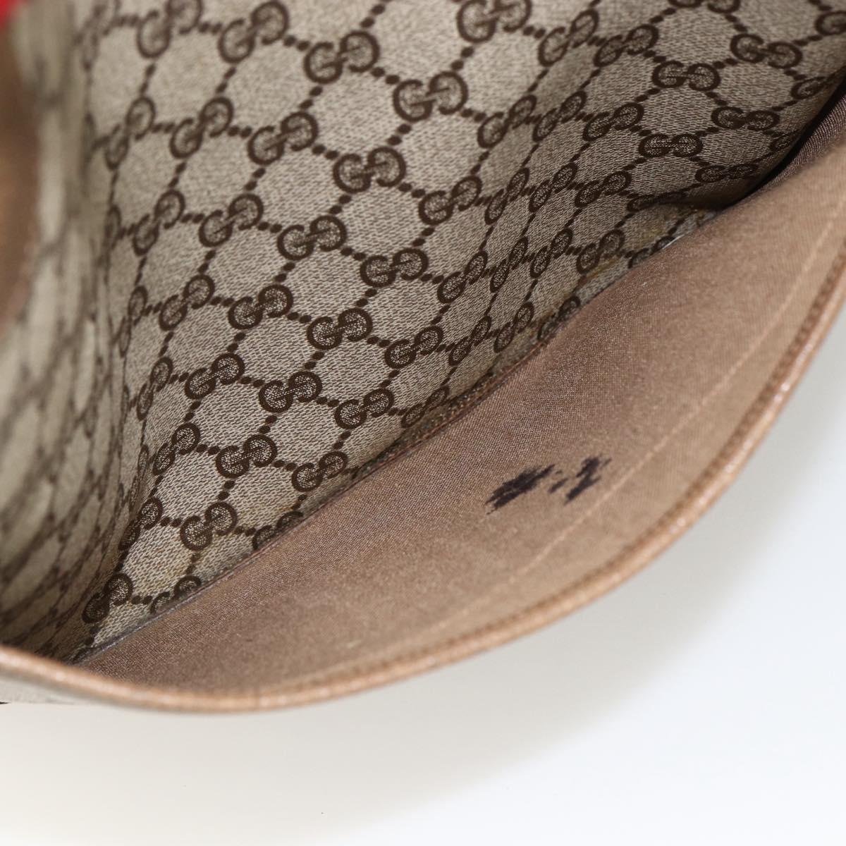 GUCCI GG Supreme Web Sherry Line Tote Bag PVC Beige Auth ep13605