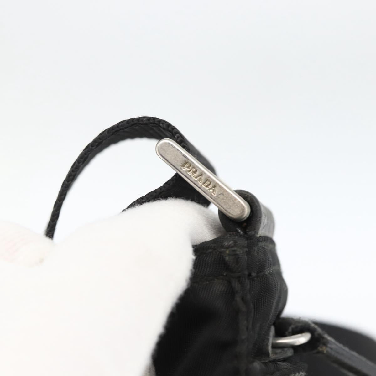 PRADA Shoulder Bag Nylon Black Silver Auth ep13614