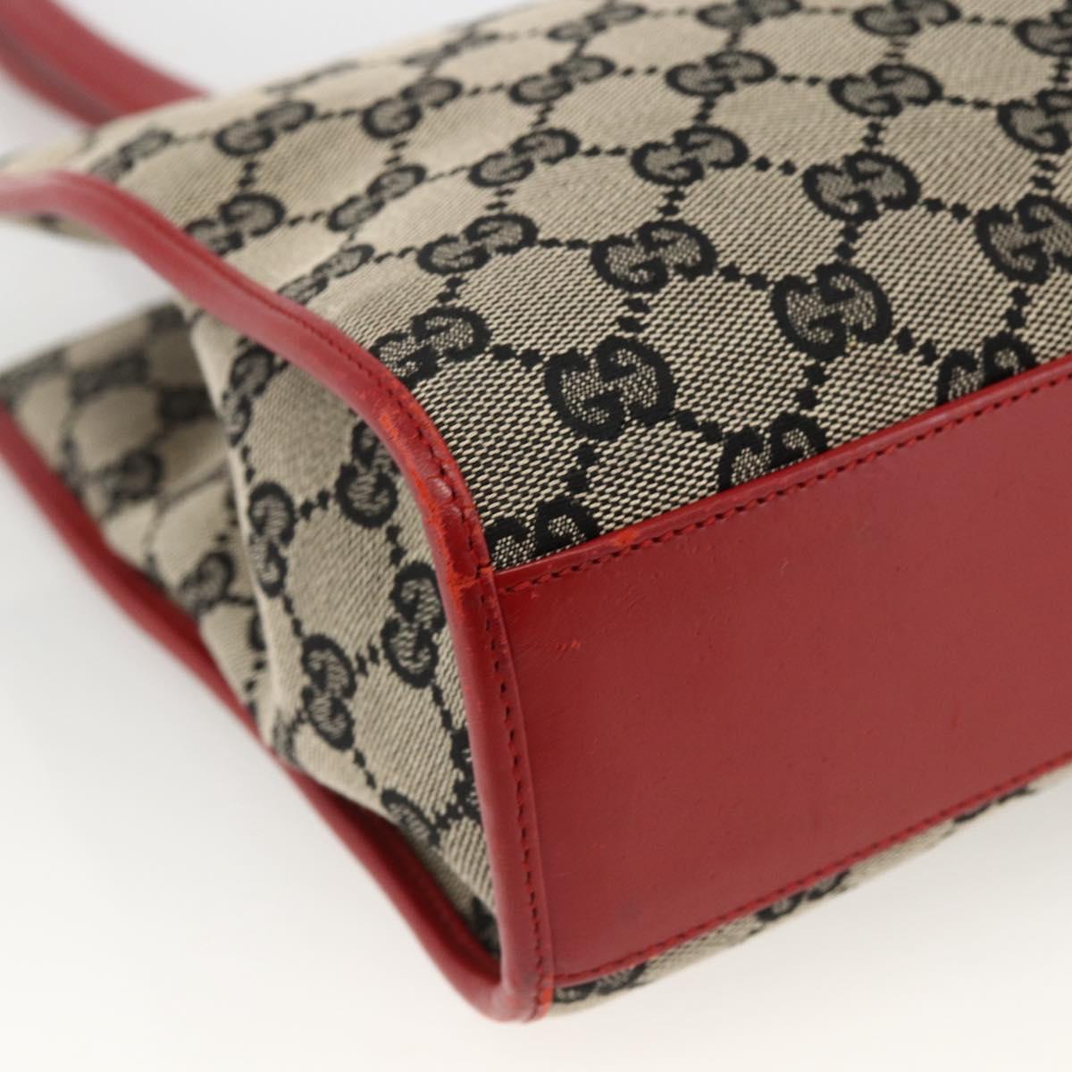 GUCCI GG Canvas Jackie Hand Bag Gold Navy 002 1073 3444 Auth ep13616