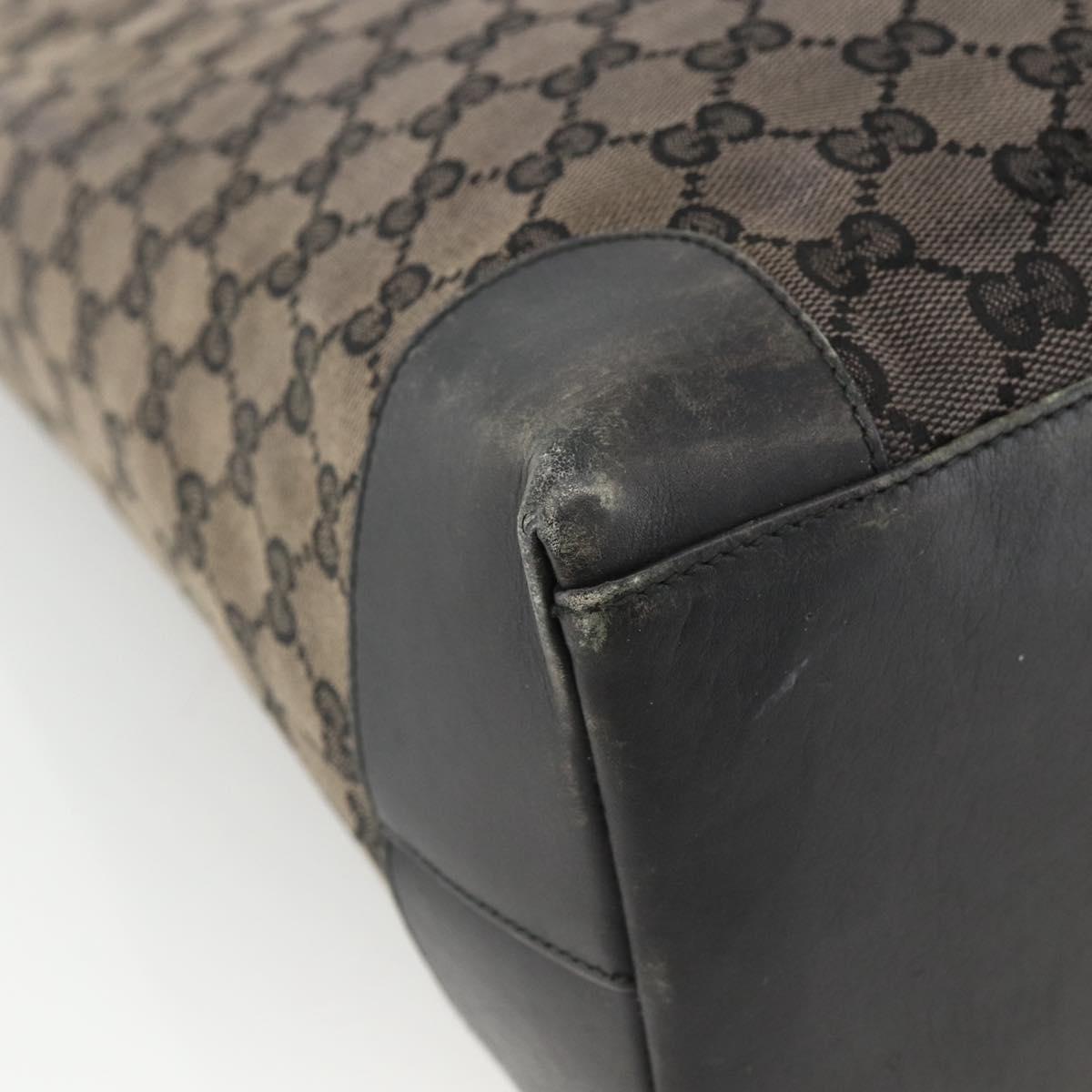 GUCCI GG Canvas Hand Bag Silver Navy 002 1121 1669 Auth ep13625