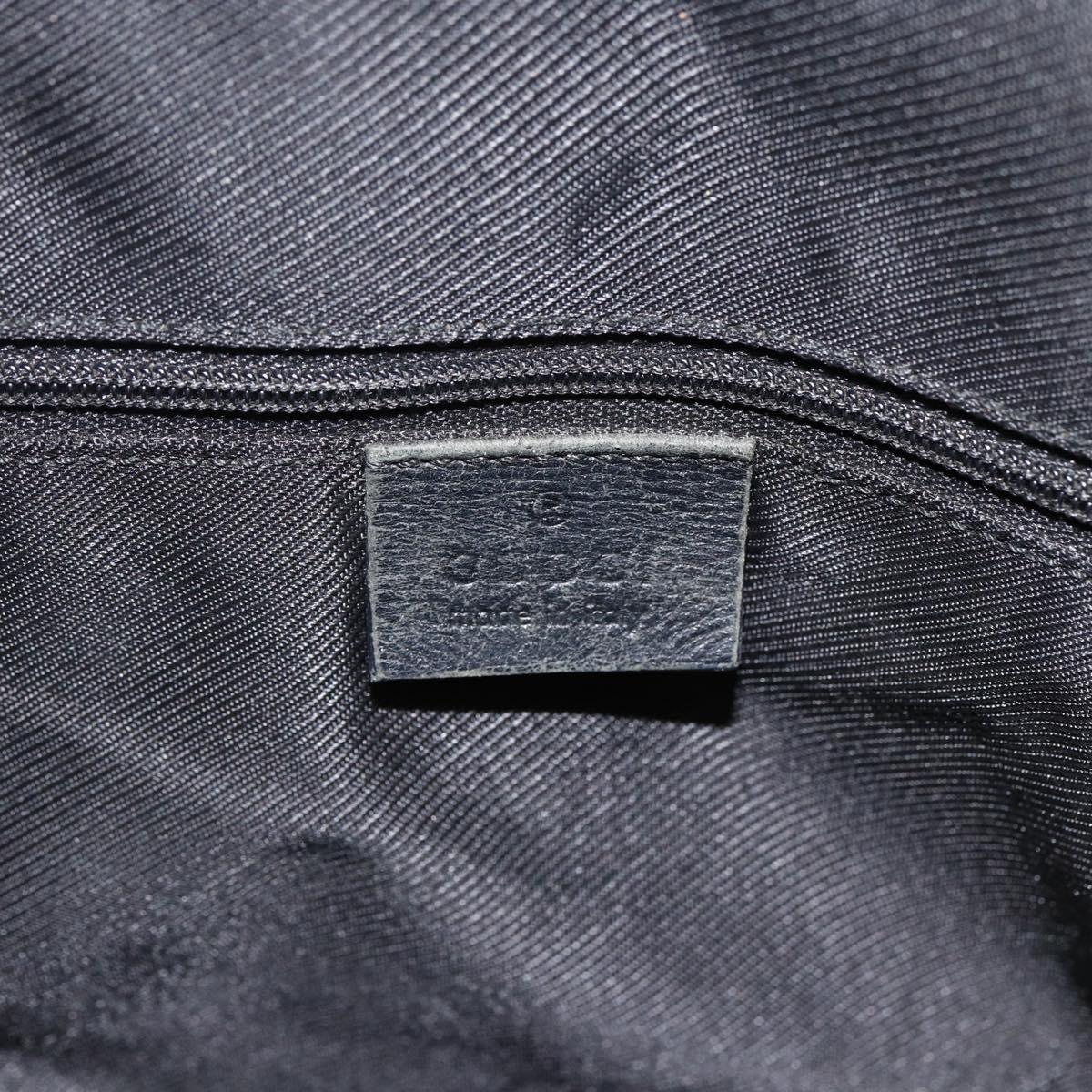 GUCCI GG Canvas Hand Bag Silver Navy 002 1121 1669 Auth ep13625