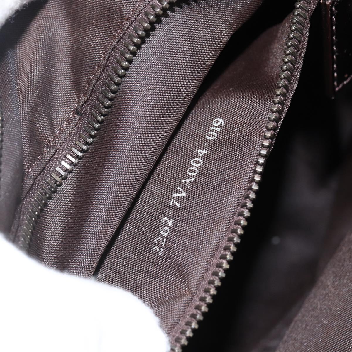 FENDI Zucca Canvas Shoulder Bag Black Brown Auth ep13629V