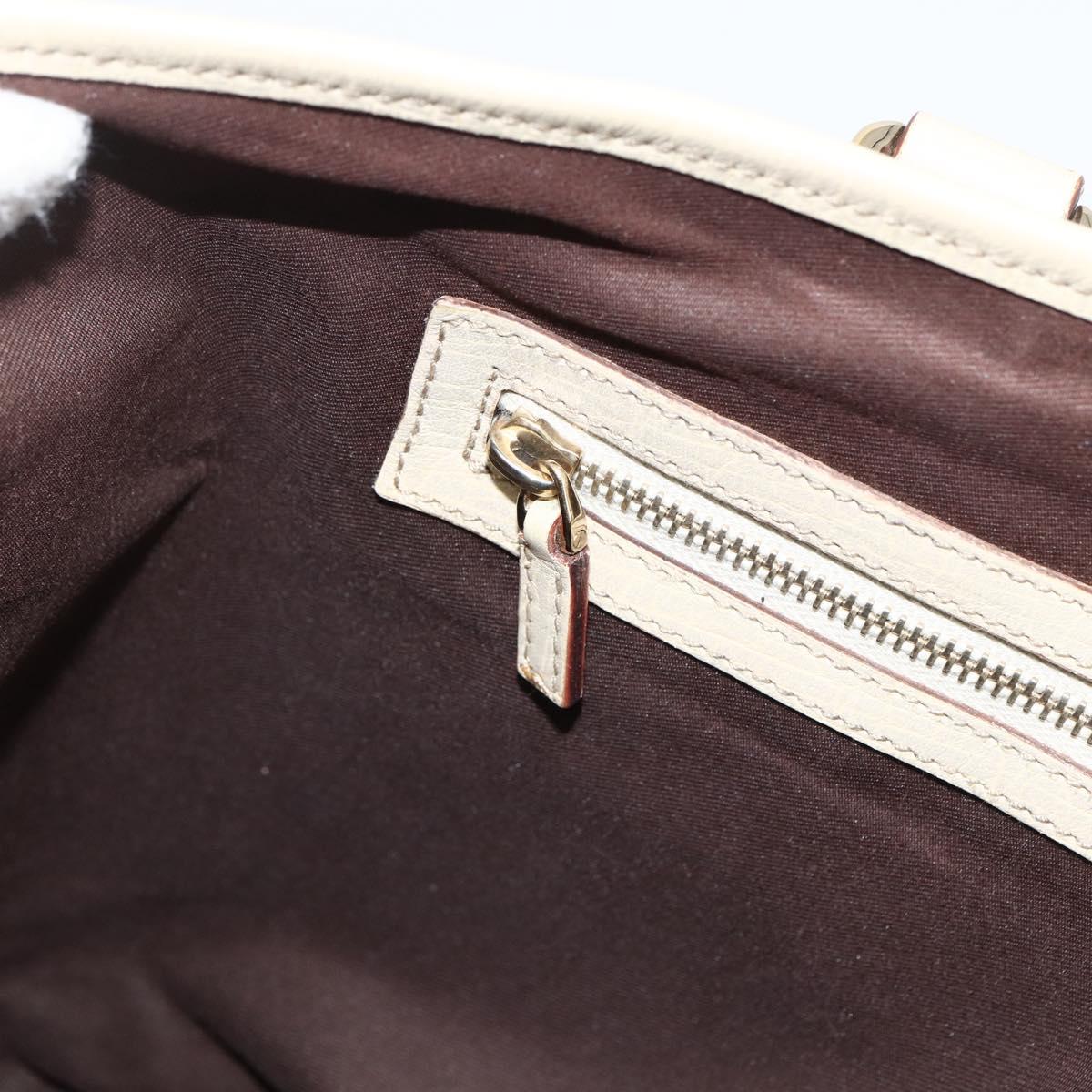 GUCCI GG Canvas Sherry Line Hand Bag Beige Gold 137396 Auth ep13635