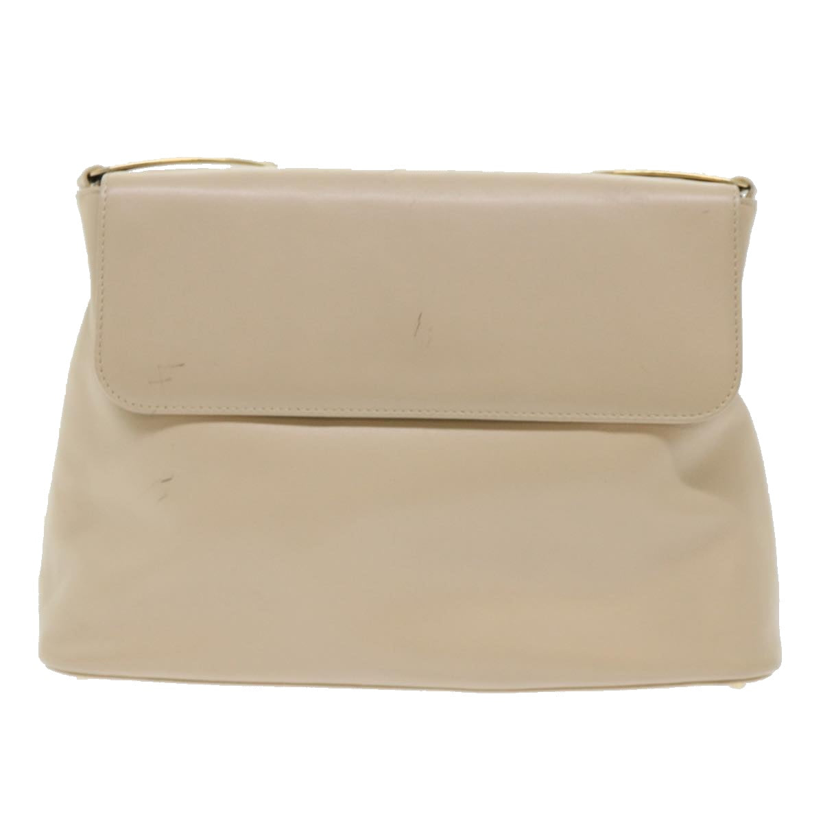 GUCCI Shoulder Bag Leather Beige 0013444180 Auth ep1364