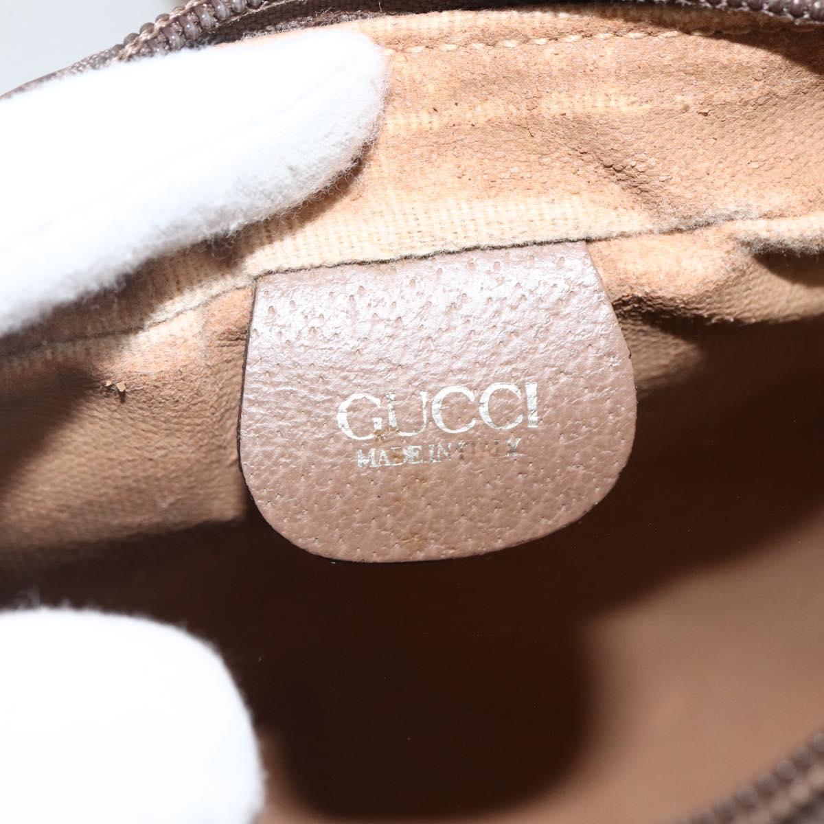 GUCCI GG Supreme Web Sherry Line Bag PVC Beige Gold 001 44 6655 Auth ep13643