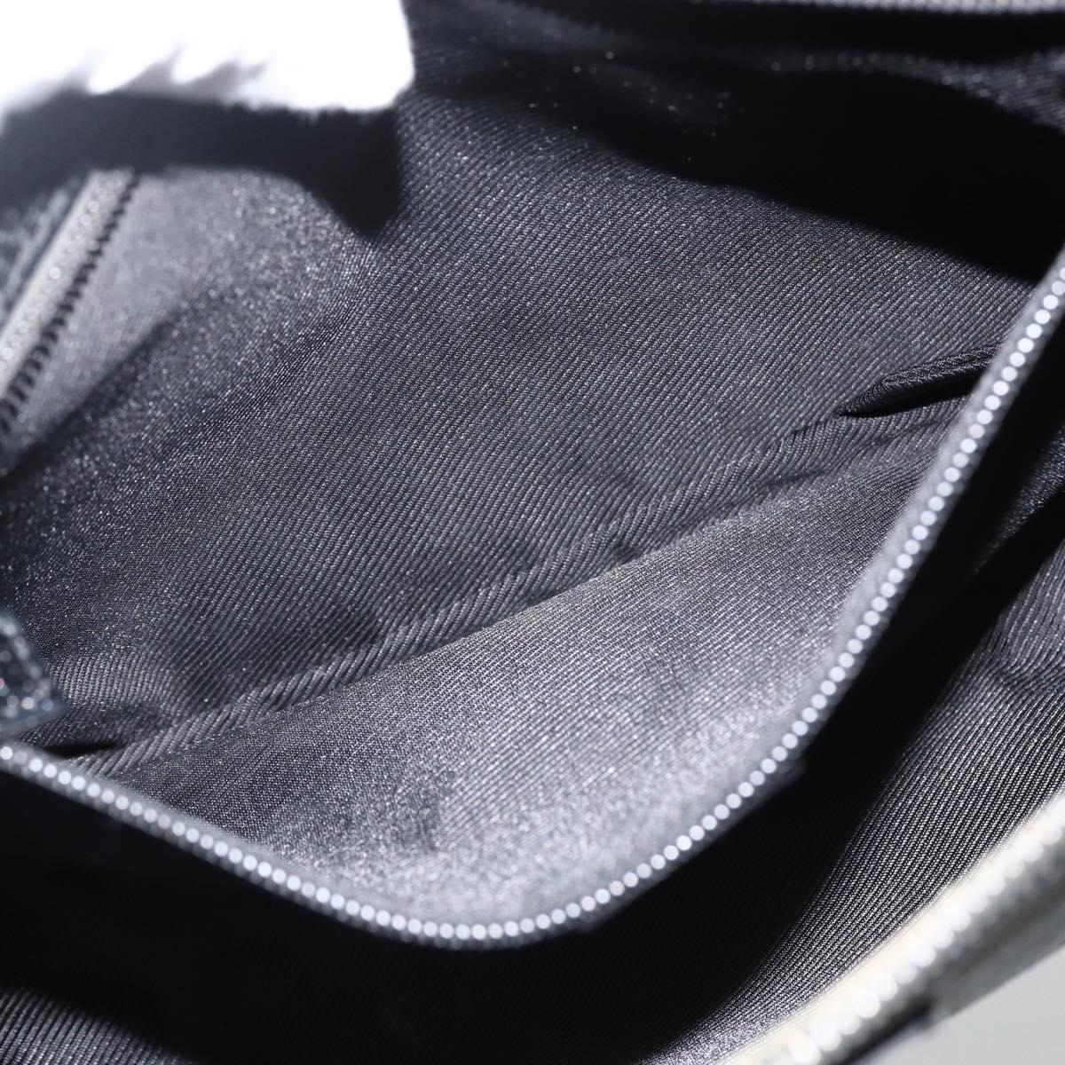 GUCCI GG Canvas Shoulder Bag Black Silver 114273 Auth ep13647