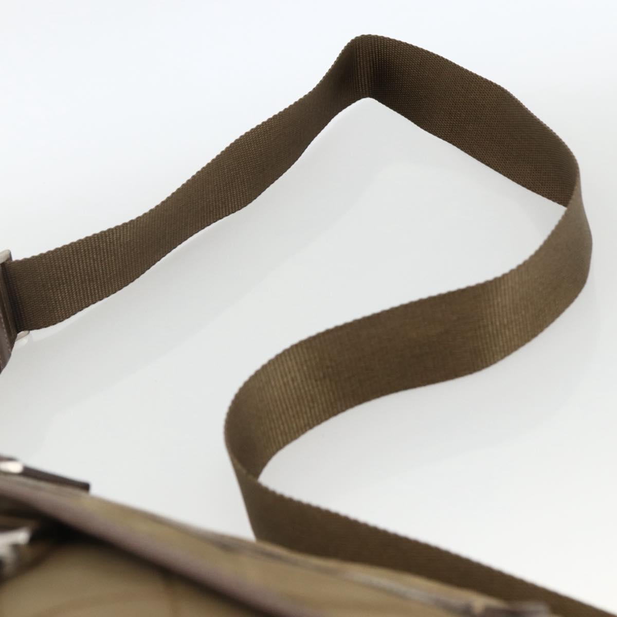 PRADA Shoulder Bag Nylon Brown Silver Auth ep13655