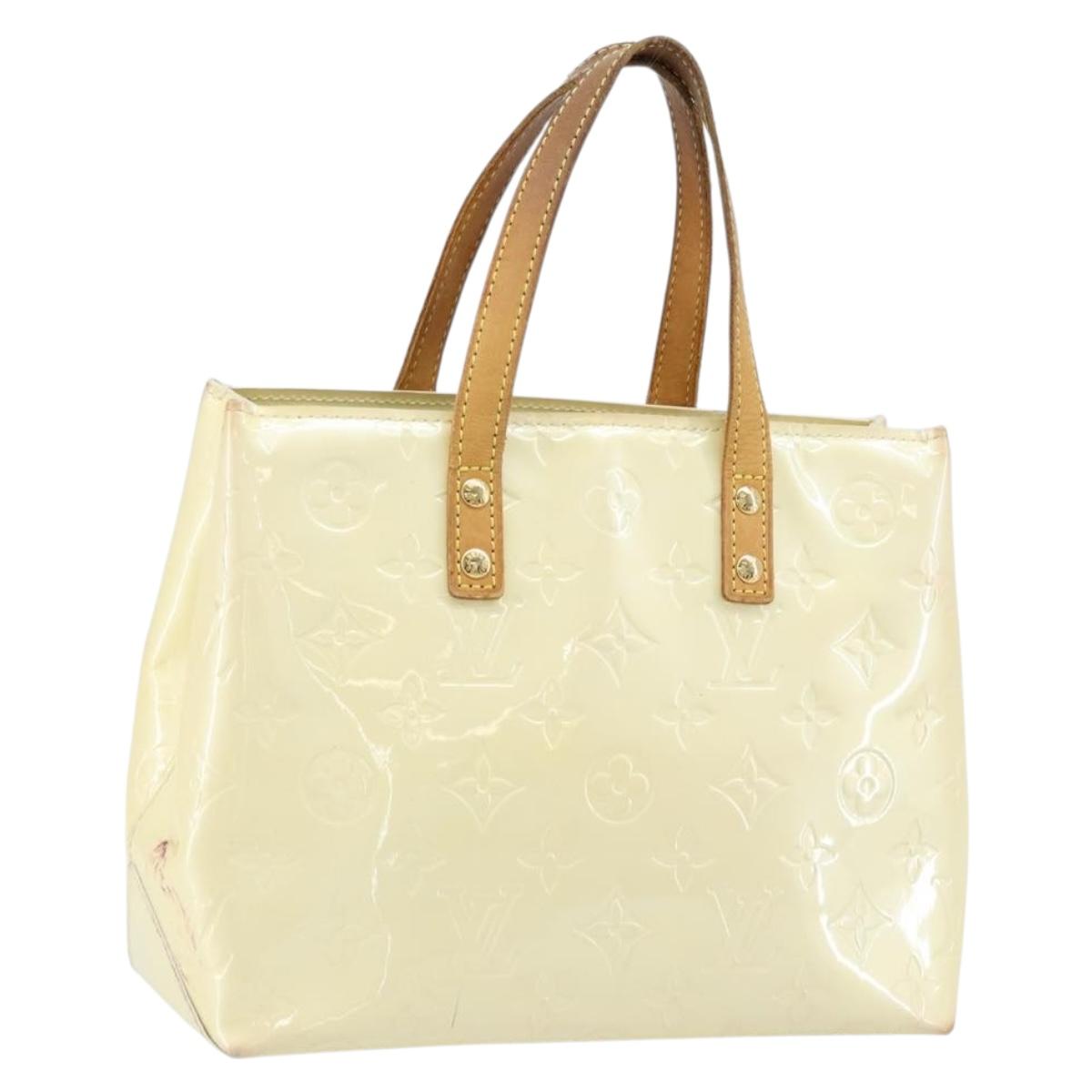 LOUIS VUITTON Monogram Vernis Reade PM Hand Bag Perle M91336 LV Auth ep13659
