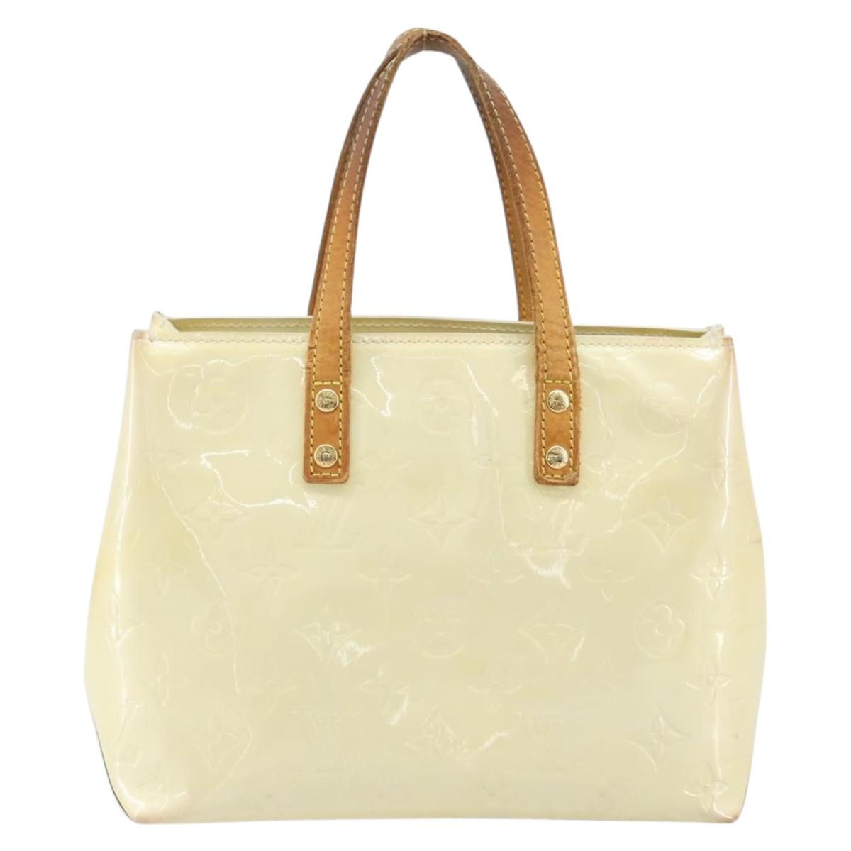 LOUIS VUITTON Monogram Vernis Reade PM Hand Bag Perle M91336 LV Auth ep13659