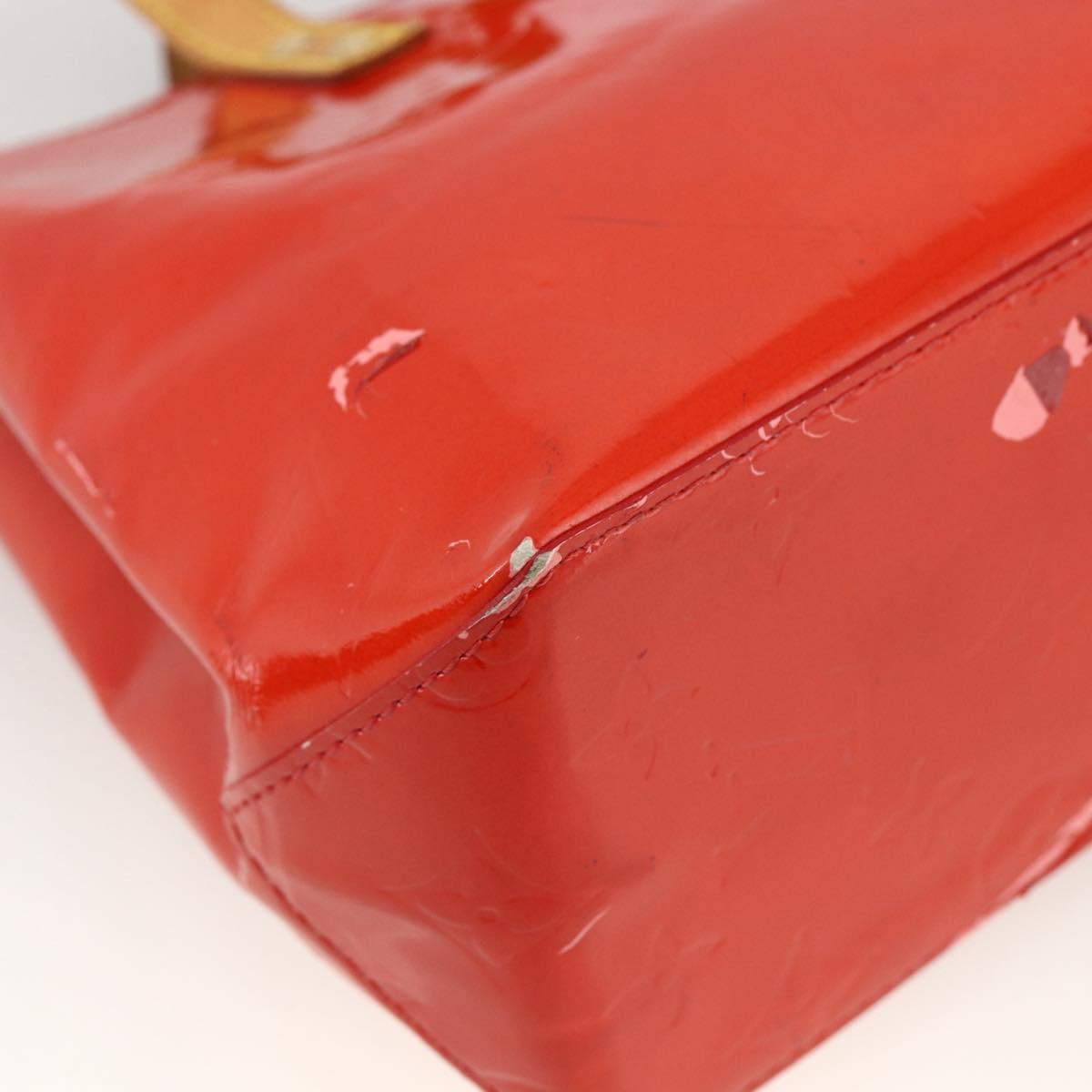LOUIS VUITTON Monogram Vernis Reade PM Hand Bag Red Rouge M91088 LV Auth ep13664