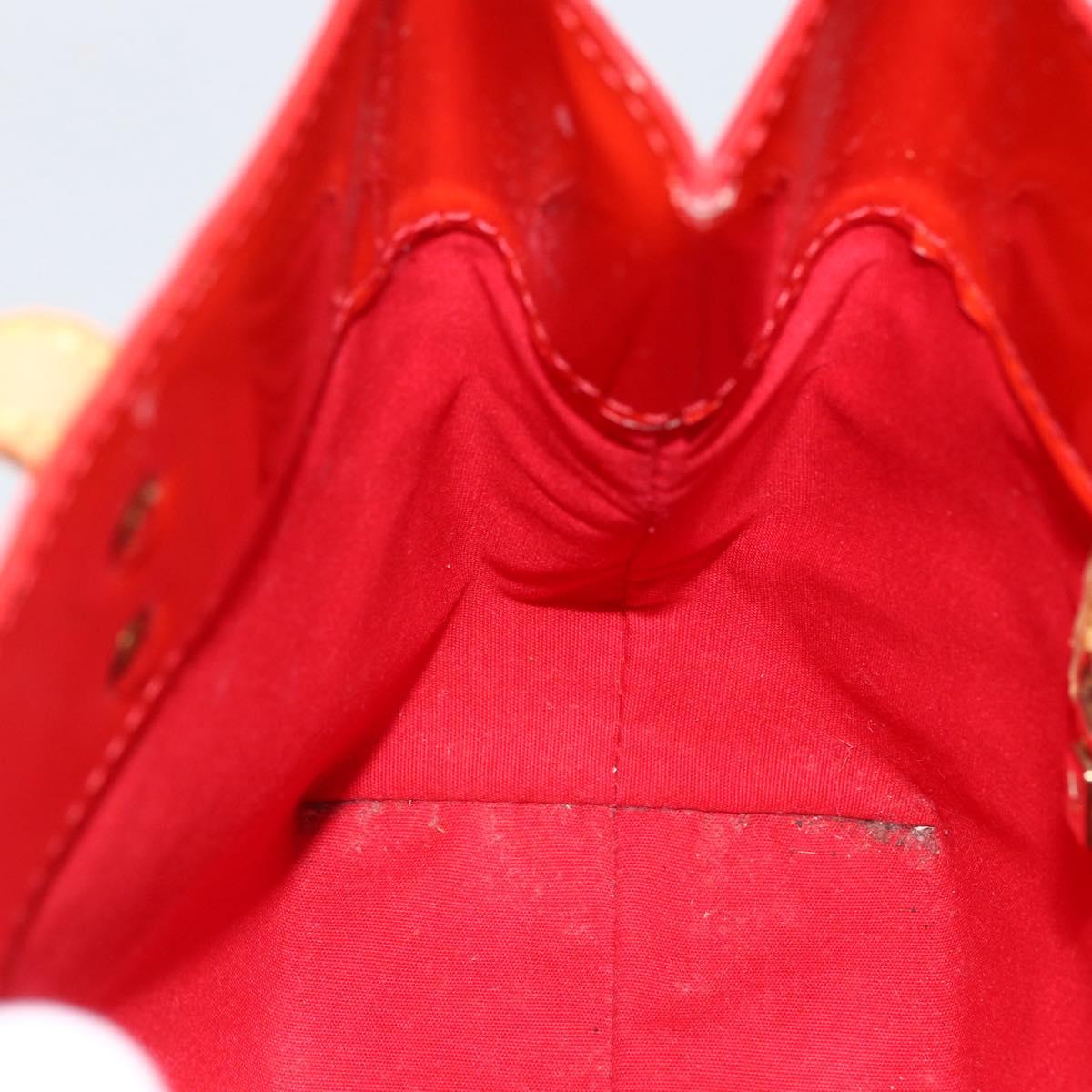 LOUIS VUITTON Monogram Vernis Reade PM Hand Bag Red Rouge M91088 LV Auth ep13664
