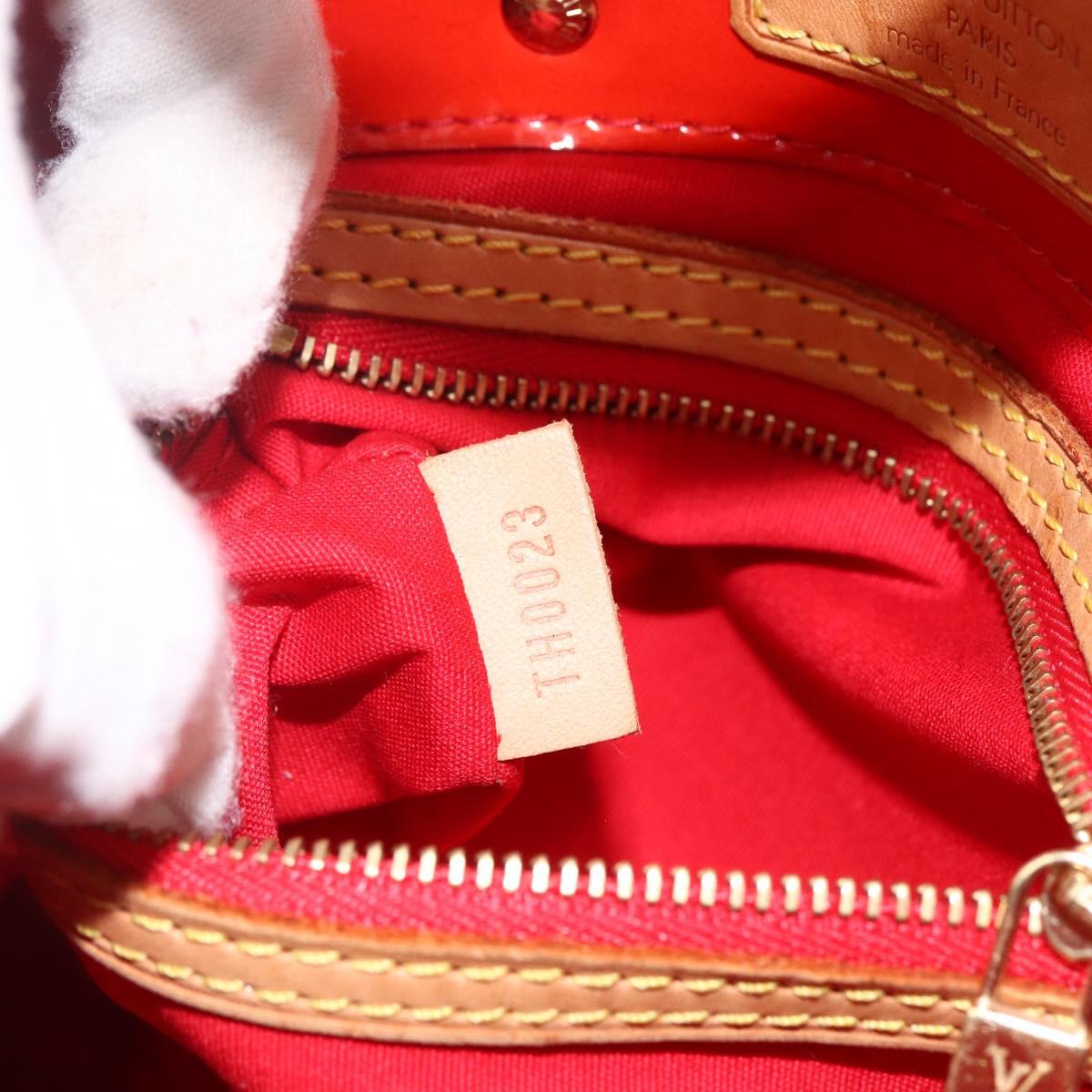 LOUIS VUITTON Monogram Vernis Reade PM Hand Bag Red Rouge M91088 LV Auth ep13664