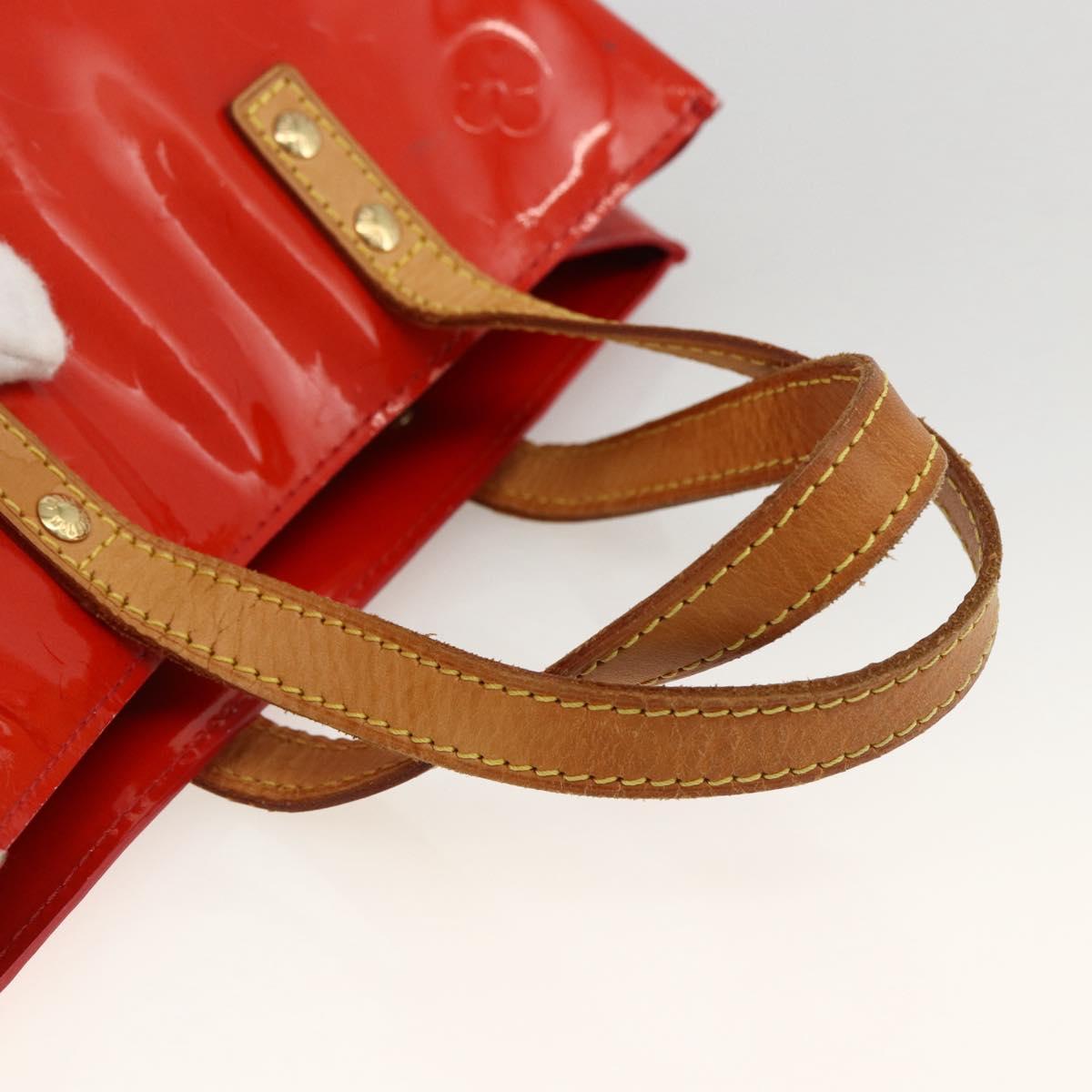 LOUIS VUITTON Monogram Vernis Reade PM Hand Bag Red Rouge M91088 LV Auth ep13664